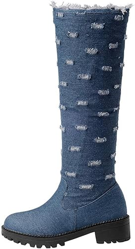 bota jeans salto baixo