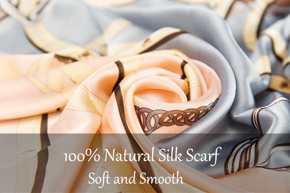 100% Silk Scarf - Women's Fashion Large Sunscreen Shawls Wraps - Lightweight Floral Pattern Satin for Headscarf&Neck 100% Silk Scarf - Women's Fashion Large Sunscreen Shawls Wraps - Lightweight Floral Pattern Satin for Headscarf&Neck