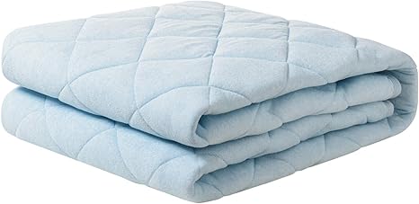 Amazon Amazon Co Jp 限定 クモリ Kumori タオル地 敷きパッド 洗える サラサラパイル 汗取りベッドパッド 吸湿 速乾 マットレスカバー クイーン 160x0cm ブルー ベッドパッド 敷きパッド オンライン通販