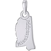 Jewels By Lux Sterling Silver Unisex American States Mississippi Charm Pendant