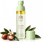 Pixi Beauty Glow Face Mist with Natural Oils | Glow Mist Illuminating Spray Revives Dull Dry Skin | Instant Radiance &amp; Dewy Finish, Sets Makeup | Propolis &amp; Argan Oil, Non-Greasy | 2.7 fl oz