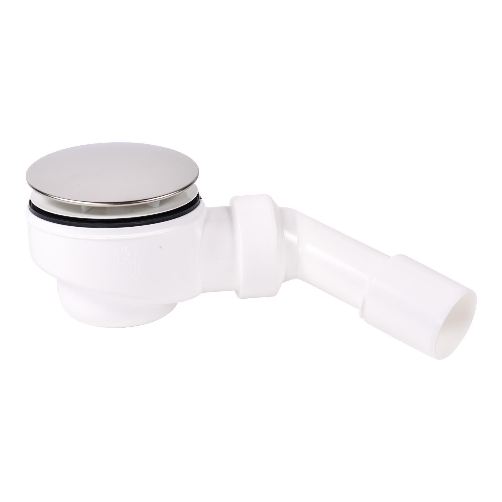 VARIOSAN Shower Drain Strainer 10995, Plastic, Modern, Drain Capacity 46 l/min, Including Drain Bend, Removable Odour Trap Insert, Suitable for 90 mm Drainage Hole