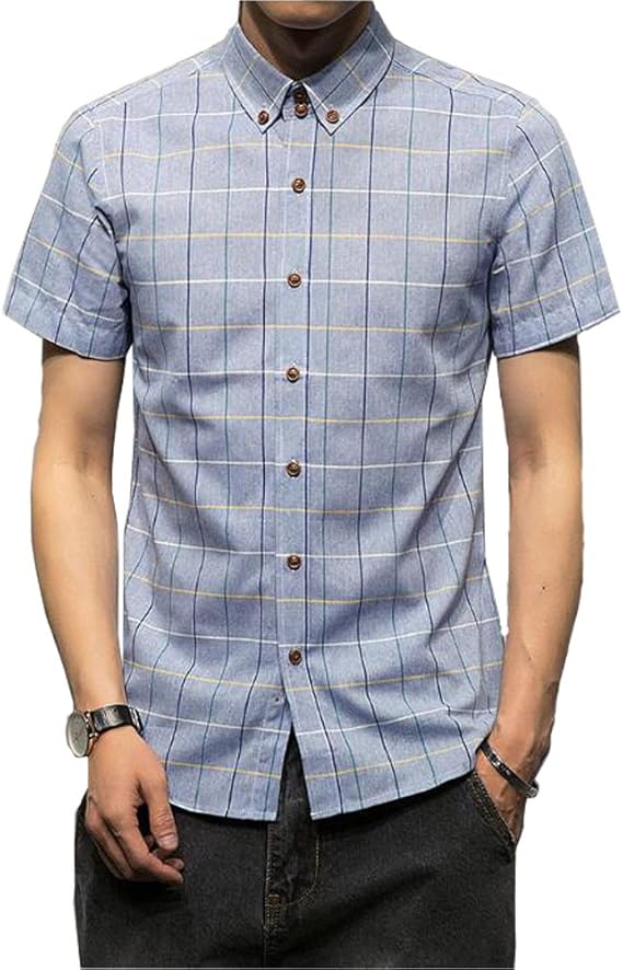 Amazon Veravant シャツ メンズ 半袖 ギンガム チェック柄