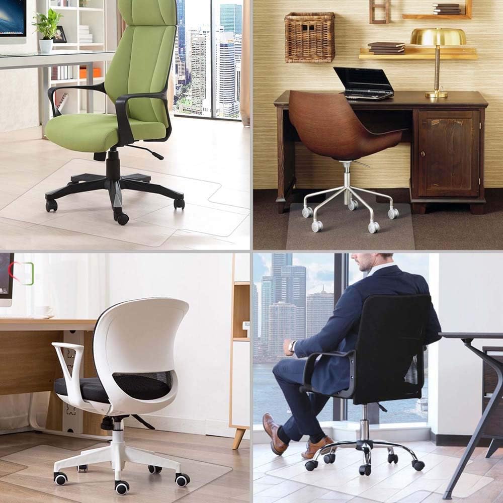 AiBOB Office Chair mat for Hardwood Floor, 36 x 48 inches, Easy Glide for Chairs, Flat Without Curling, Floor Mats for Computer Desk: Kitchen & Dining