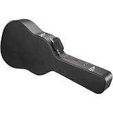 VEVOR 39-41 in Acoustic Guitar Hard Case, Gourd-Shaped, Black | With Lock Latch Key Handle, PVC Padding Soft Lining Water-Resistant Hard Shell Guitar Case Guitar Hardshell Bag
