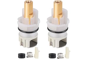 TOVEN-RV RP25513 Faucet Stem Assembly Compatible with Delta Two Handle Faucet Repair Kit with RP4993 Rubber Seat and Spring, Replacement Stems Cartridges for Delta Bathtub Shower Sink Bathroom Faucet, 2-PACK