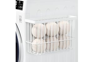 Moryimi Magnetic Dryer Ball Holder for Laundry Room Organization and Storage, Magnetic Lint Bin for Laundry Room, Iron Dryer Ball Container for Laundry Room Storage (No Balls)