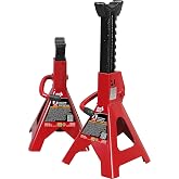 BIG RED T43202 Torin Heavy Duty Steel Jack Stands: 3 Ton (6,000 lb) Capacity Car Lifting Stand,1 Pair (Not Suitable for SUV,Truck)