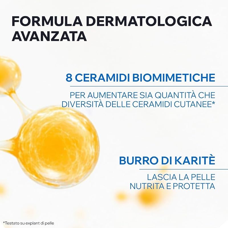 XÉMOSE C8+detergente corpo per pelle secca, a tendenza atopica I Lenisce per comfort a lunga durata. Texture gel-olio nutriente con schiuma leggera I Viso e corpo I Non profumato e senza sapone — foto 4 di 8