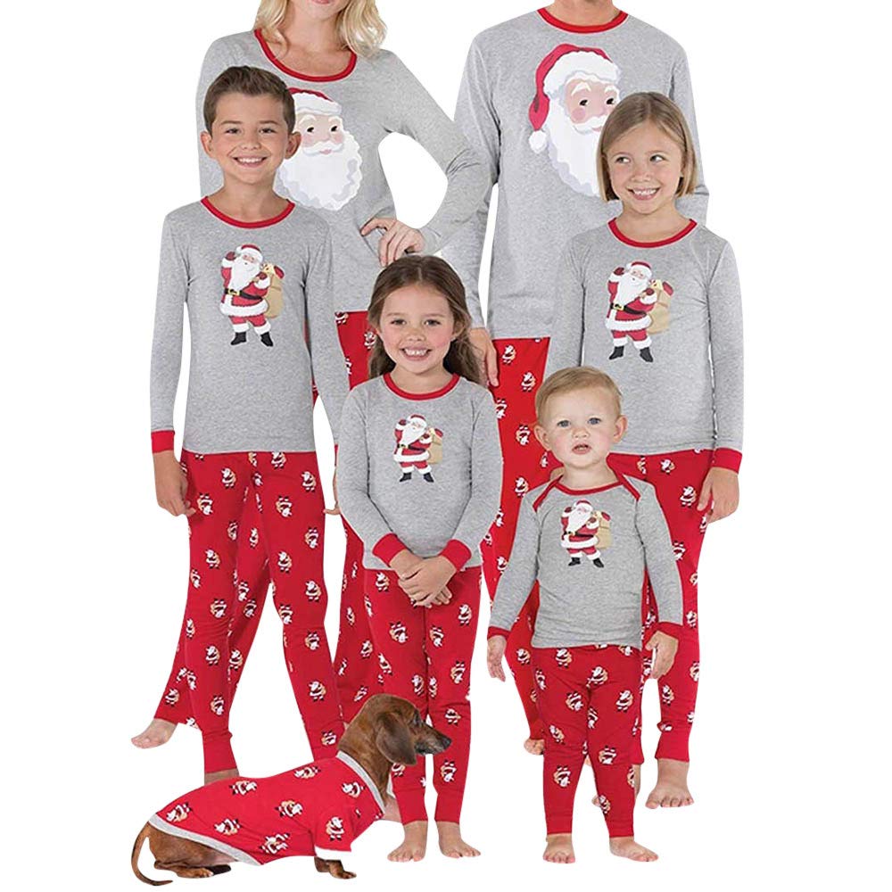 K-youth Ropa para Padres e Hijos Conjuntos Bebe Niño Navidad Pijama para Padres e Hijos Ropa Mujer Hombre Invierno 2018 Ofertas y Pantalones Conjunto de Ropa