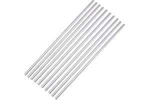 VERNUOS 10 Pieces 1/4" Aluminum 6061 T6511 Round Rod Solid Extruded Rod 12" Long & .25" Diameter