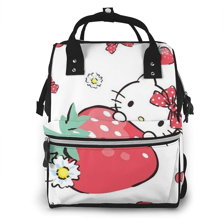 Diaper Bag Hello Kitty Strawberry Mommy Baby Bag, MultiFunction Large
