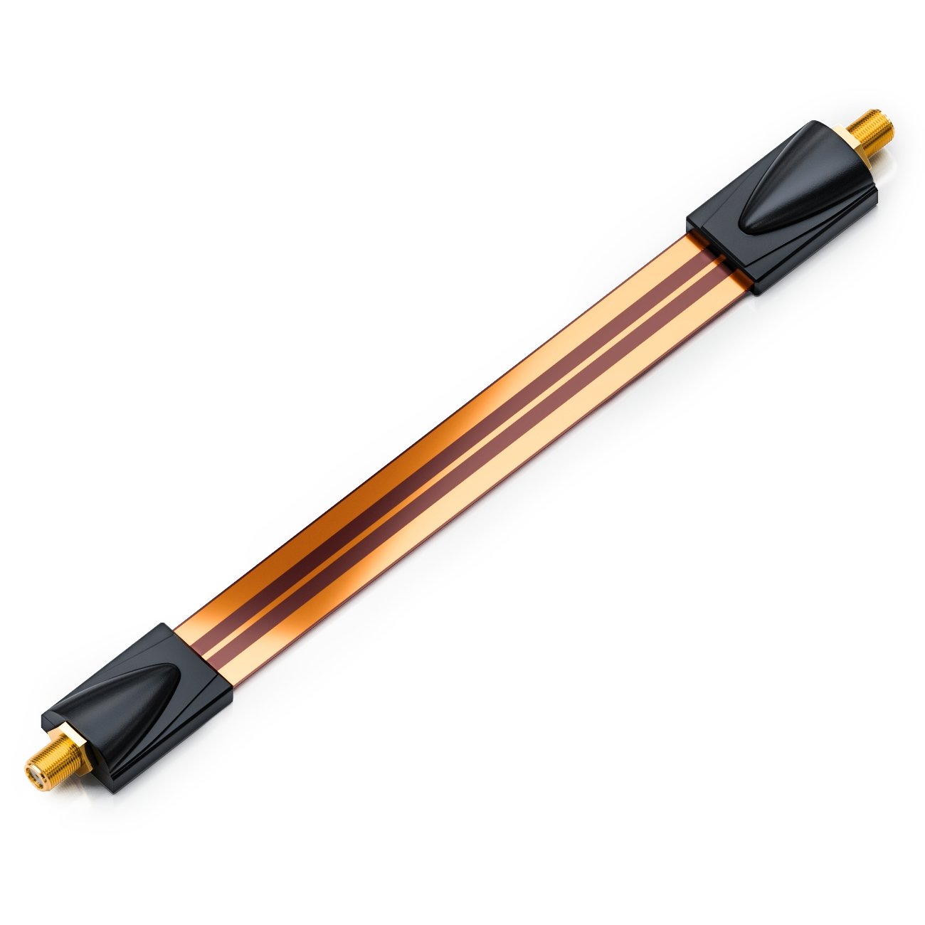 DeleyCON Window Feed-Through for SAT Kabel with Klebepads 11cm Flexible / 20cm