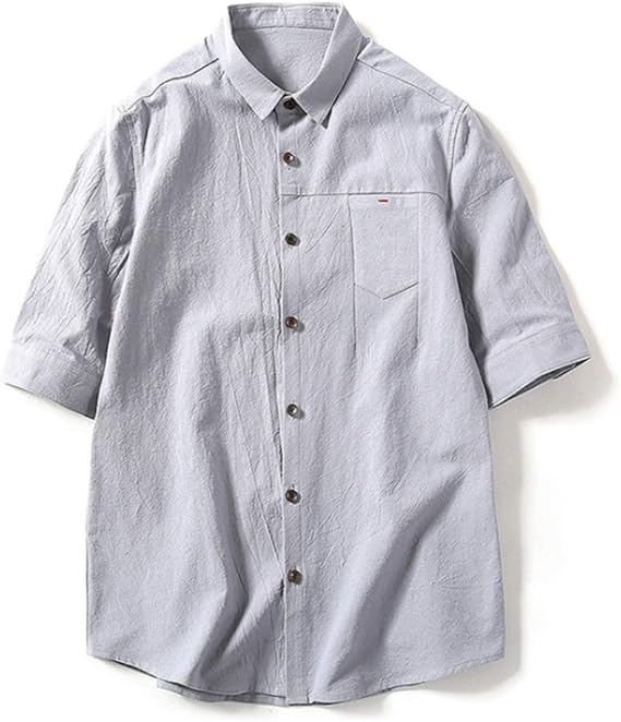 Amazon Co Jp シャツ メンズ 夏服 メンズ 半袖シャツ 綿 無地 Tシャツ カジュアル スポーツ オシャレ シャツ 大きいサイズ 春 夏 秋 冬 灰 Xl 服 ファッション小物