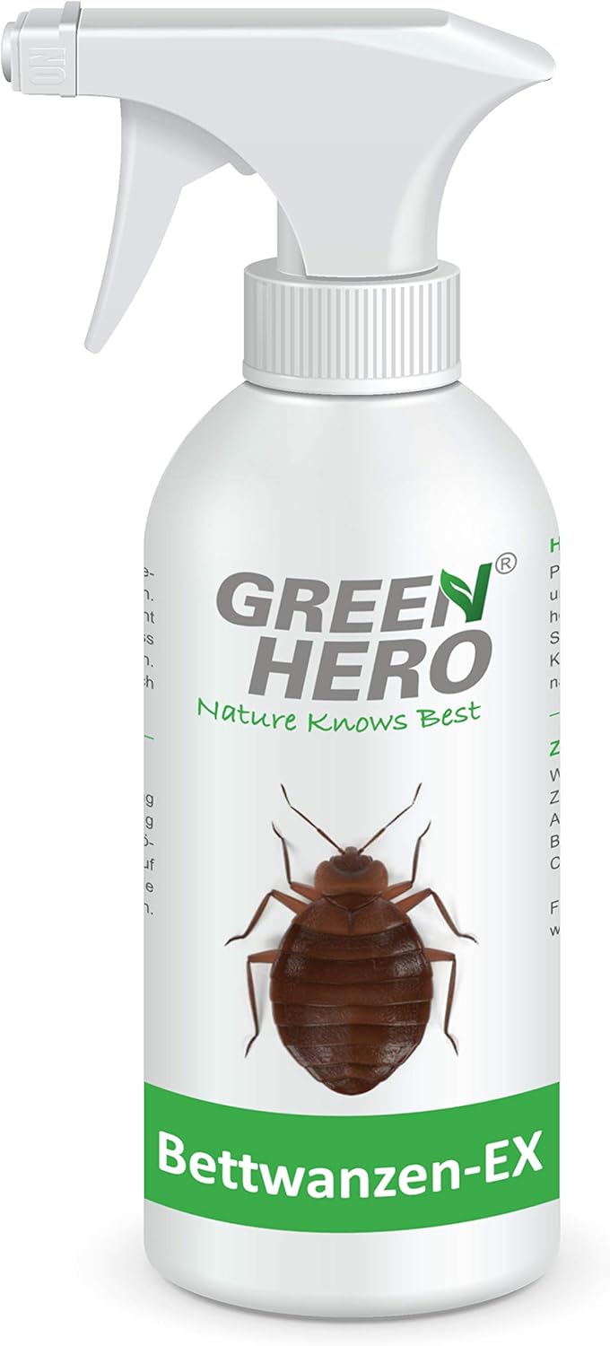 Green Hero Spray anticimici dei letti BettwanzenEx 500 ml Contro cimici e acari Spray di Green Hero Spray anticimici dei letti BettwanzenEx 500 ml Contro cimici e acari Spray di