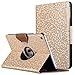 ULAK iPad Air Case, 360 Degrees Rotating Stand Protective Case for iPad Air (2013 Release) Bling Honeycomb Cover with Auto Sleep/Wake Feature (Gold)