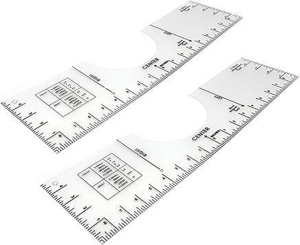 amazoncom 2pcs t shirt alignment ruler for guiding t shirt design