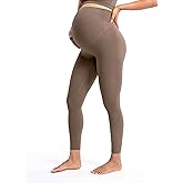 POSHDIVAH Women's Creamluxe Maternity Leggings 25"/28" Over The Belly Pregnancy Yoga Pants Active Workout Leggings