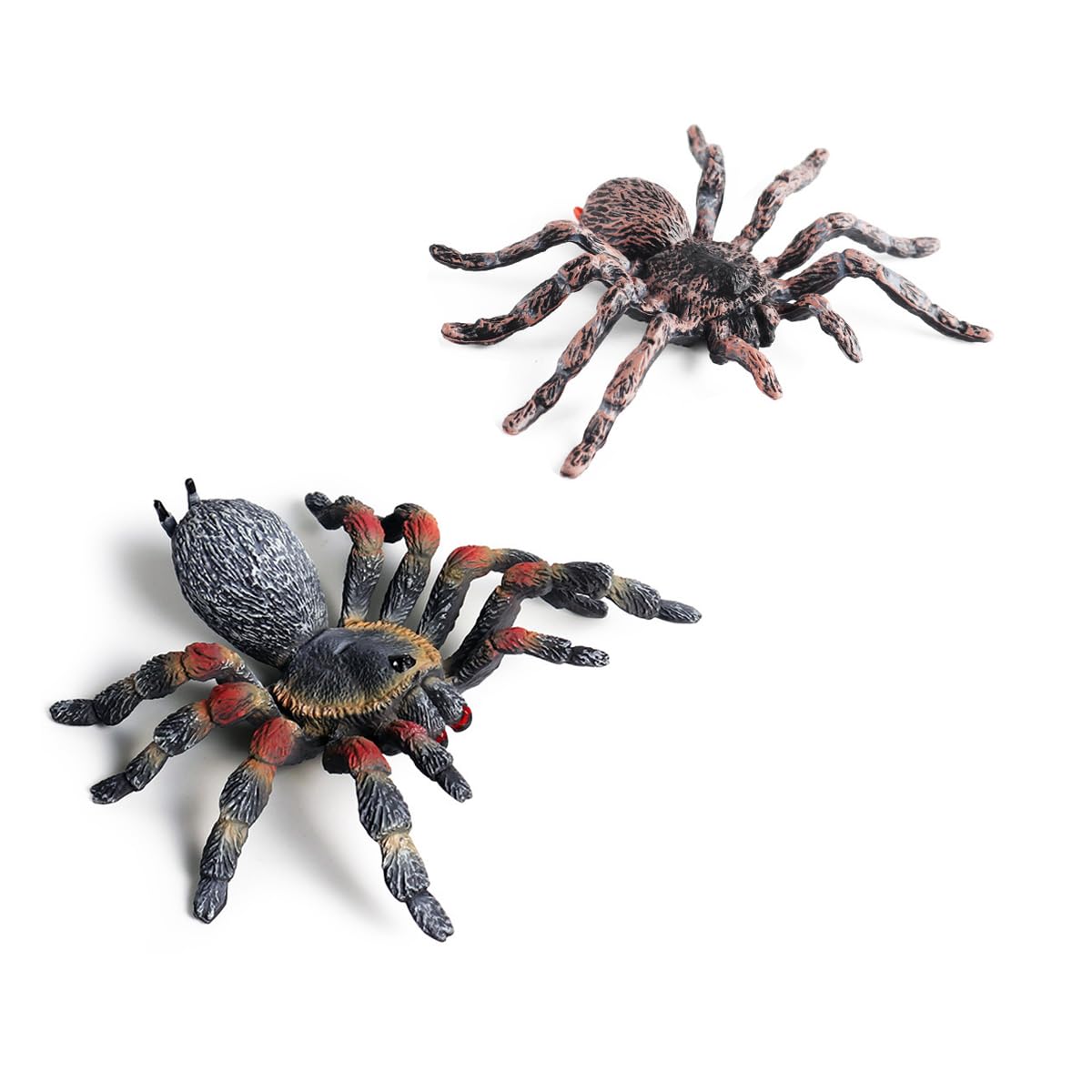 MAKFORT Chunky Spiders Figures Plastic Insect Figures Spider Scary Realistic Spider Figures Prank Props Plastic Toy Tarantula Whiteknee