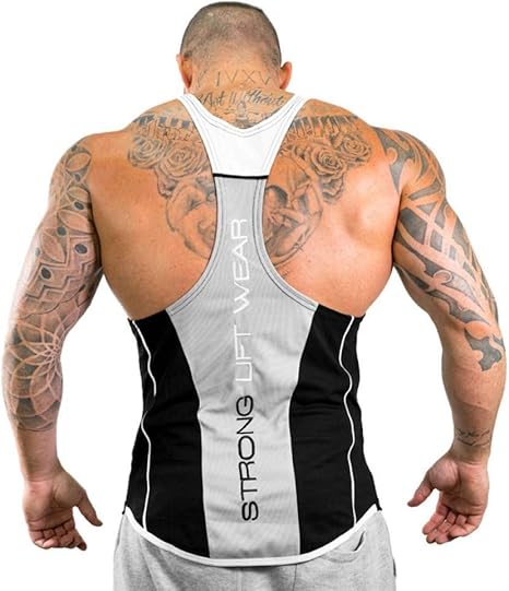 GKKYU Manga Corta Hombres Tank Top Gimnasios Entrenamiento Fitness ...