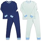 EK4YDNDS 4 Piece Boys' 100% Cotton Snug Fit Pajamas Set Pullover Kids Pjs Soft Sleepwear 2T-12 Years