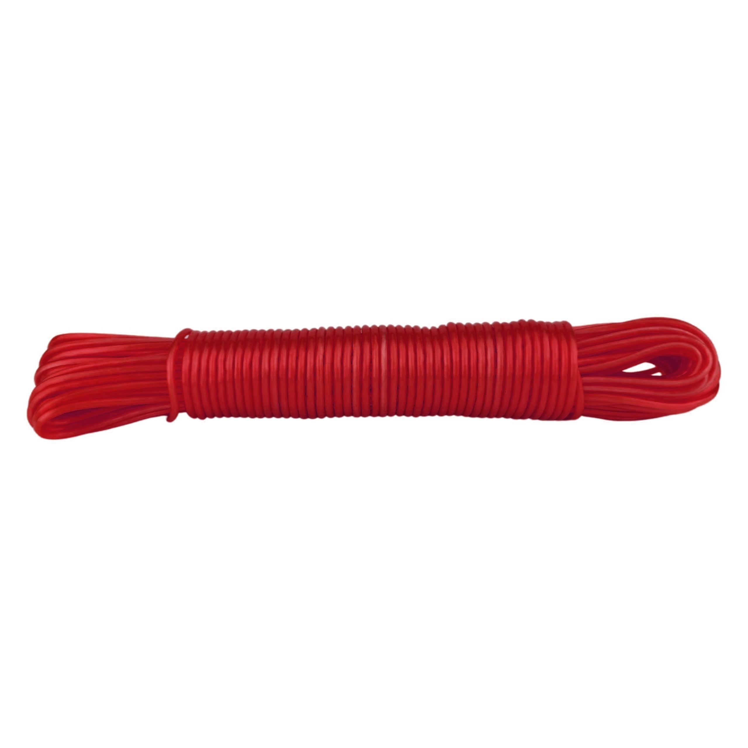 IDEA HOME CRISTAL 20m Heavy Duty Plastic Washing Line - Red