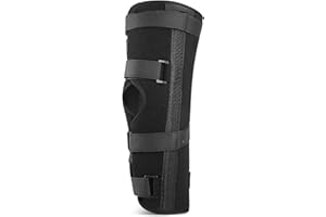 MARTIY Knee Immobilizer Brace Full Leg Brace, Aluminum Alloy Straight Knee Splint for Knee Injury or Recovery