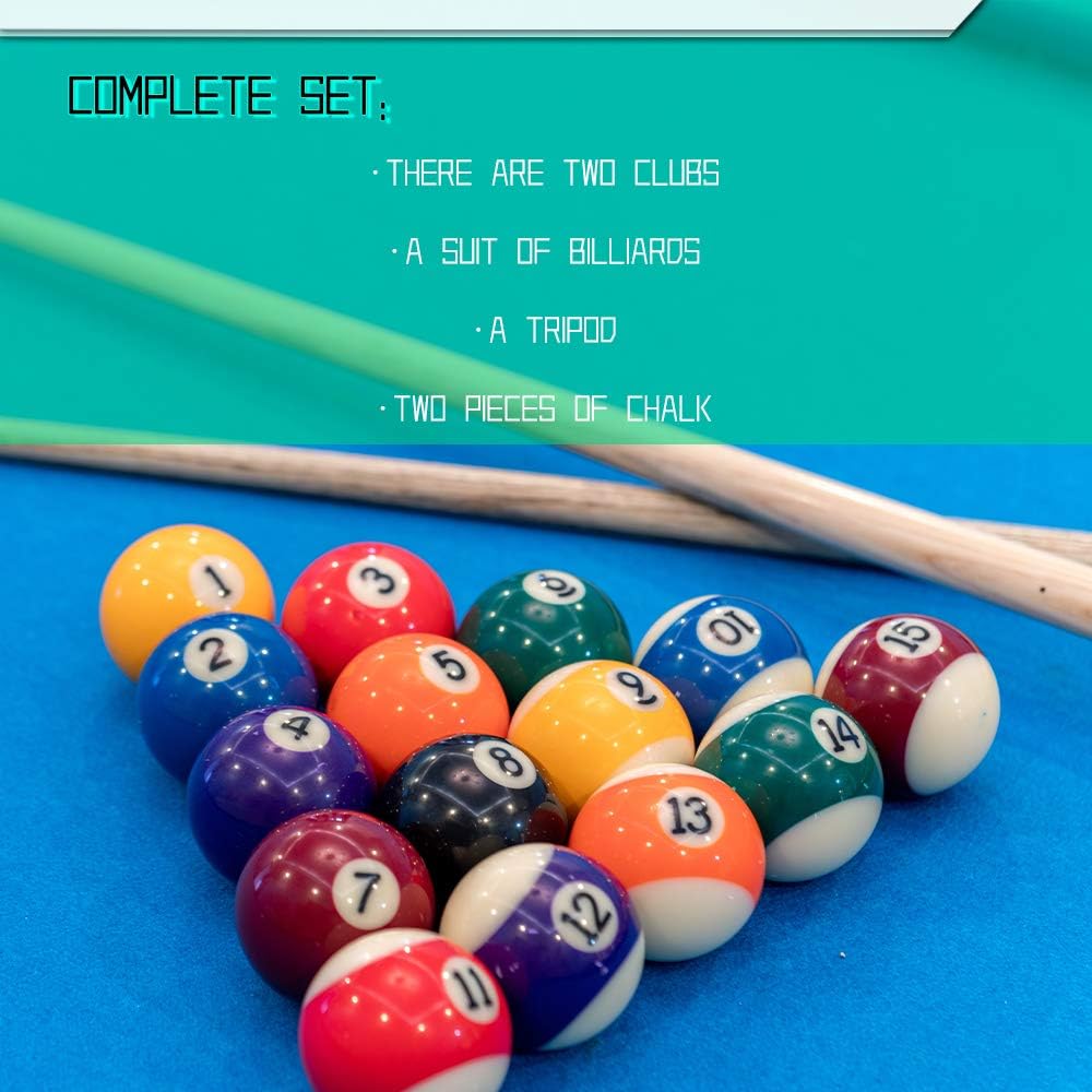 haxTON Tabletop Pool Table Set, Mini Pool Table, 36”x20”x3.14”, Travel-Size Billiard Tables, Game Table, Pool Games, Cues, and Rack, Balls : Sports & Outdoors