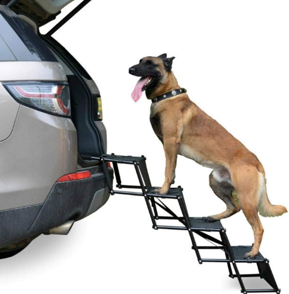 suxuri Dog Car Ramps Folding Pet Ramp Portable Dog Stairs, 95 x 80 x