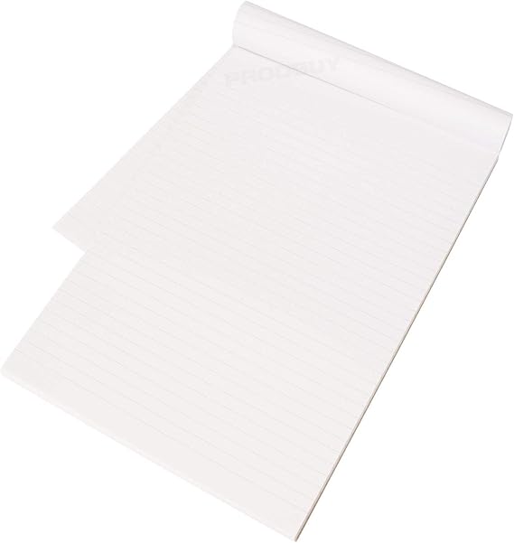[Pack of 5] A4 Feint Ruled Memo Pads 80 Sheet Writing Notepads 8mm
