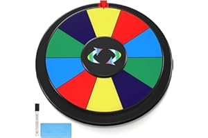 abitcha 10-inch Spinning Prize Wheel - Double-Sided Colorful Tabletop Spinner - Spin The Roulette Wheel for Carnival, Trade Show, Win Fortune Spin Games