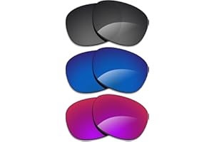 Alphax 3 Pair Polarized Replacement Lenses for Ray Ban Chromance Aviator RB3543 59mm Sunglasses- Black+Deep Water+Midnight Su