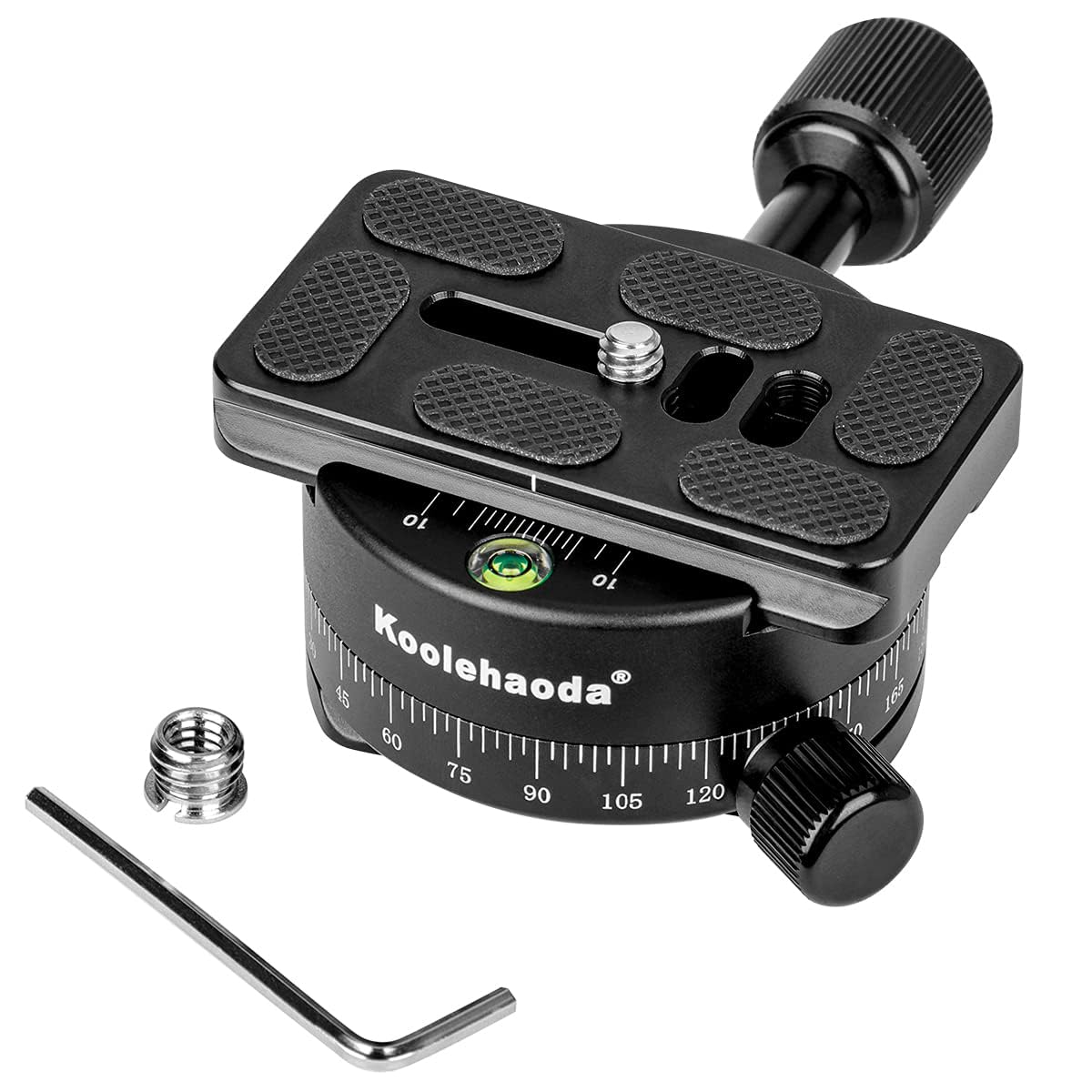 Koolehaoda 360° Panoramic Head Camera Tripod Panoramic Head with Quick Release Plate Compatible with RRS/Arca-Swiss
