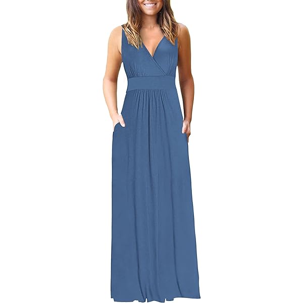 chinese dress ladies AUSELILY Wedding Guest Dress for Women Floral Sleeveless V Neck Tiered Maxi  Dress, Floral White S at Amazon Women's Clothing store main image 0