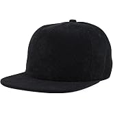 Trendy Apparel Shop Unstructured 5 Panel Corduroy Flat Bill Snapback Cap