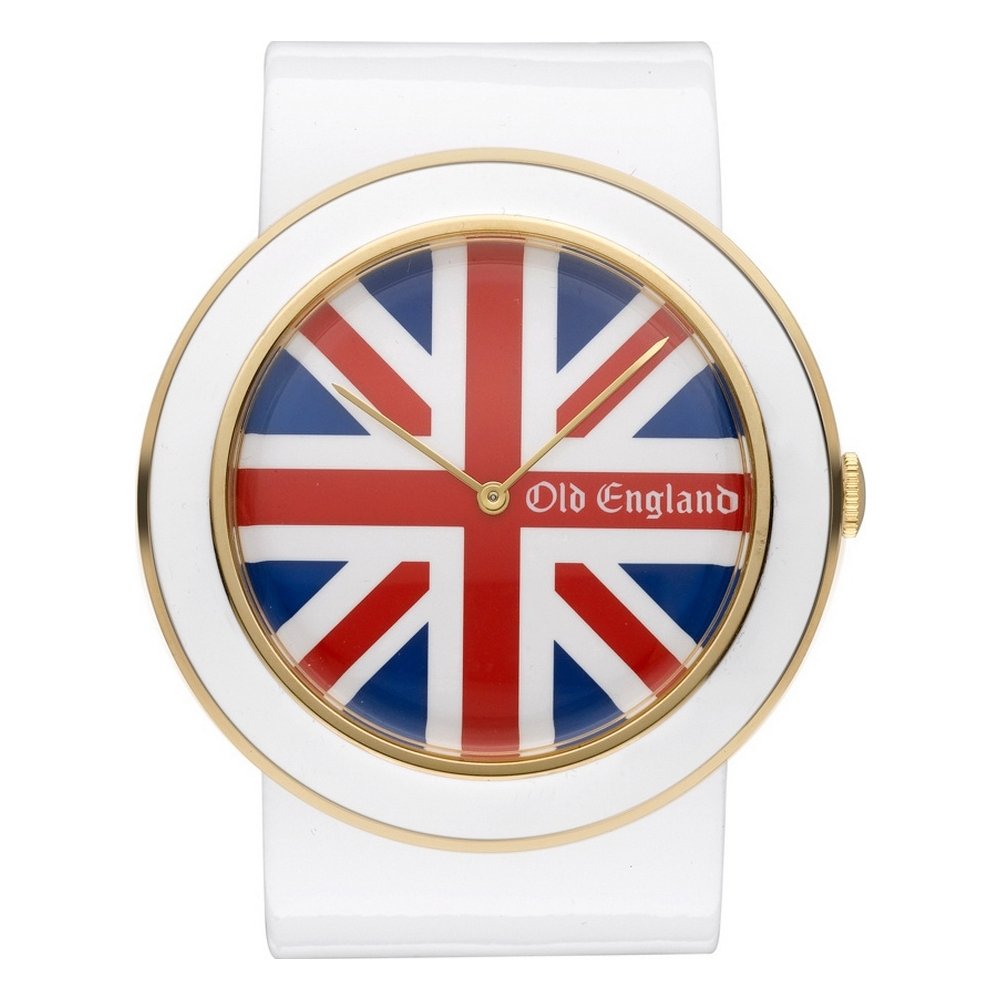 Old England Women's Quartz Watch with Multi-Colour Dial Analogue Display and White Plastic Strap Oe113Lr