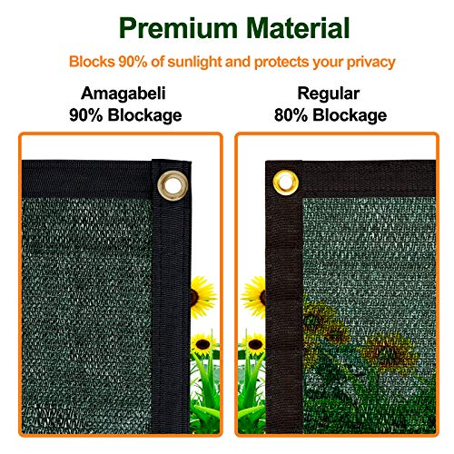 Amagabeli 90 Heavy Duty Shade Cloth 8’x50’ Fence Privacy Fabric Screen