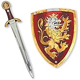 Liontouch - Noble Knight Toy Sword & Shield for Boys, Red - Age 3-8 Years | Medieval Set in Durable & Safe Foam | Weapons & Battle Accessories for Pretend Play, Dress Up & Knight Costumes for Kids