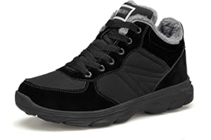 UPSOLO Mens Winter Trekking Snow Boots Water Resistant Shoes Anti-Slip Fully Fur Lined Casual Lightweight Hiking Boot