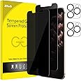 JETech Privacy Screen Protector for iPhone 11 Pro 5.8-Inch with Camera Lens Protector, Anti Spy Tempered Glass Film, 2-Pack Each
