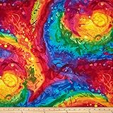 Timeless Treasures Fantasia Painted Abstract Multi Fabric By The Yard