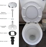 WELHAEPI Quick Release Toilet Seat Fixings 2 Pack Universal Hinges view 5