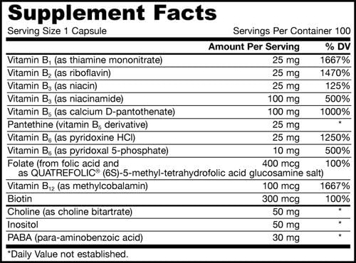 Amazon Com Jarrow Formulas B Right B Complex 100 Vegicapsules Health Personal Care