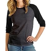 3/4 Sleeve Tops for Women - Casual Fashion Blouse Baseball Style Tees Three Quarter Raglan Shirt Women