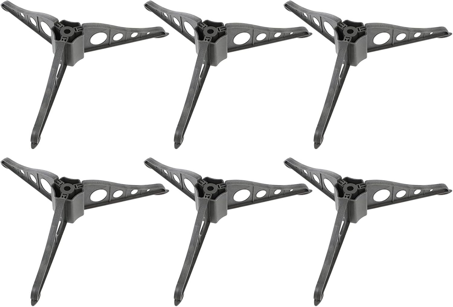 Tree Stands - VOSAREA 6Pcs Christmas Tree Stand Plastic Artificial Xmas Tree Base Triabgle Tabletop Mini Tree Holders for Mini Xmas Tree (Black)