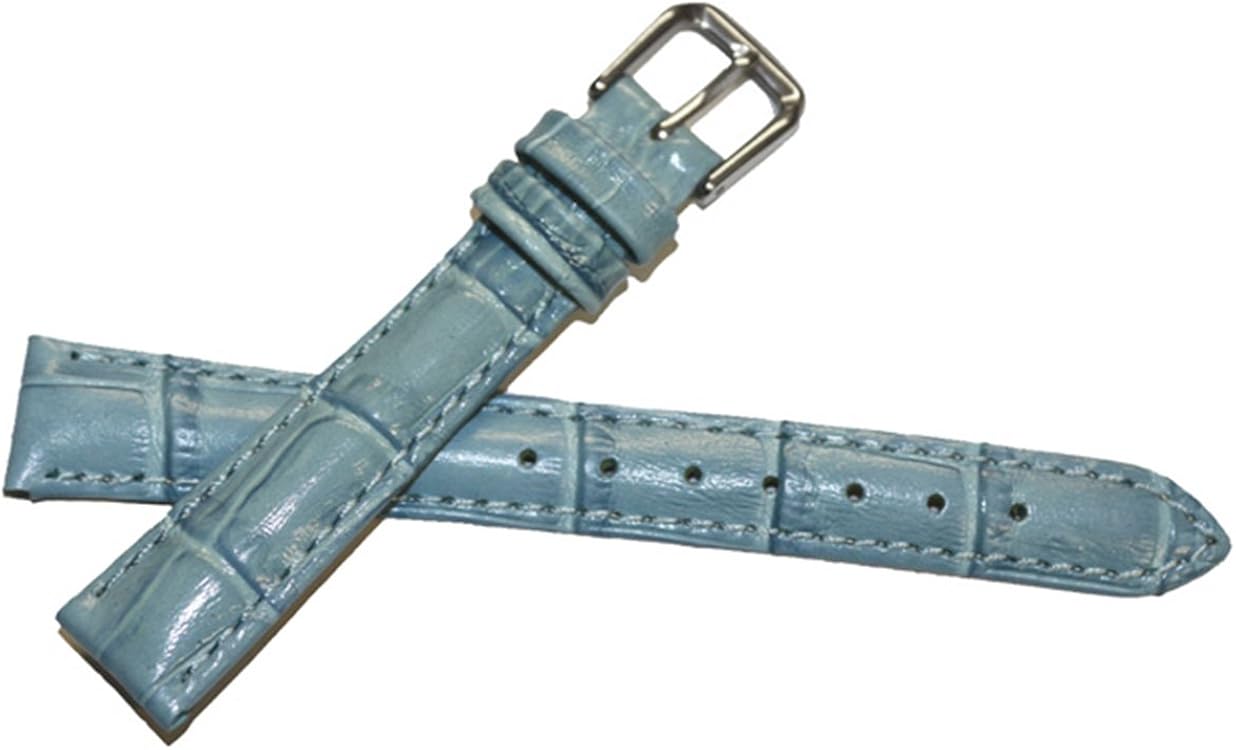 blue crocodile watch strap