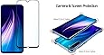 Capa Antishock Reforçada Nas Bordas Redmi note 8 Tela 6.3 + 01 Película De Vidro 3D 5D Cobre 100% Tela, Acompanha Kit Sache