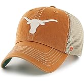 47 NCAA Trawler Primary Logo Team Color Mesh Trucker Clean Up Adjustable Hat, Adult One Size Fits All - Texas Longhorns Orange