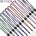 YOUOWO Wrist Lanyard 6 Colours Adjustable Length,Small Strap 12 Pcs Short Lanyard For Keys Phone Cases Keychain USB,Pink,Green,Blue,Orange,Purple,Black
