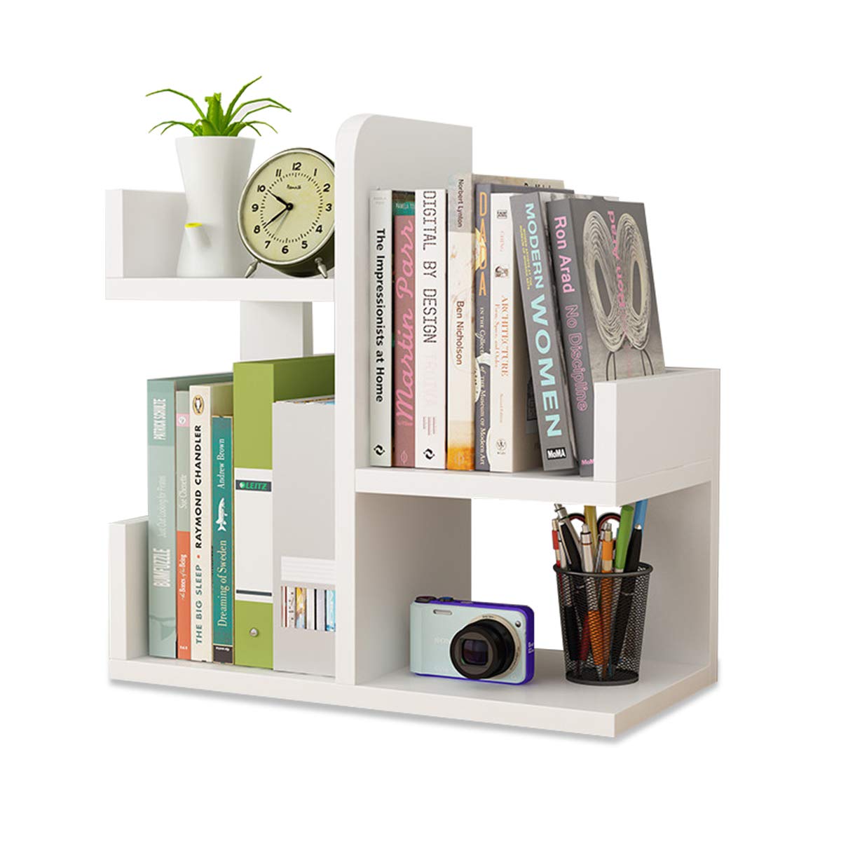 Photo 1 of JXIN-SMIF Wood Desktop Bookshelf Organizer Office Storage Rack Display Shelf